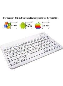 Bluetooth 10 Inch Ios Windows Android Compatible Wireless Keyboard - Turkish - Rechargeable - Silent - Multimedia - Ultra Thin White - pzsku/Z504806079CFDEFA60F94Z/45/_/1725794752/f11bb229-3bee-45a1-8ebc-251dd8ffa391