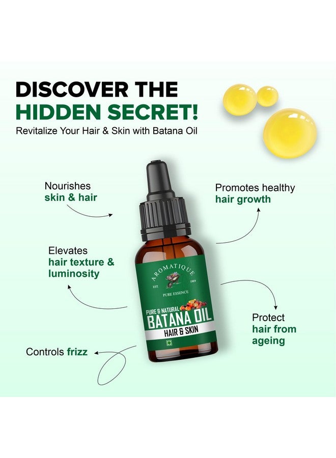 Aromatique Batana Oil - Pure Cold Pressed Oil for Hair Growth By Dr Sebi Sourced from Honduras, Derived from Palm Nut for Hair & Skin (30 ML) - Image 2