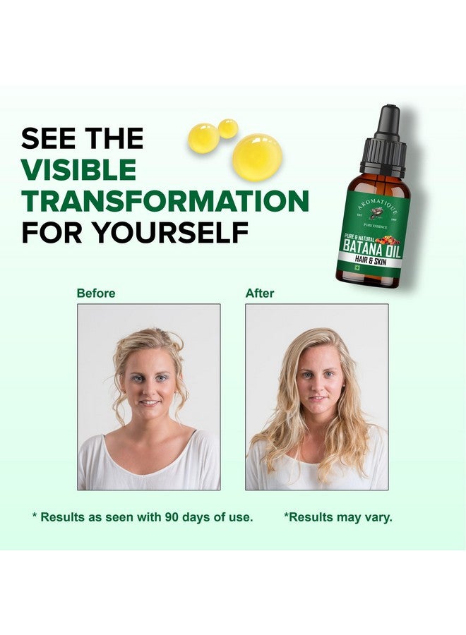 Aromatique Batana Oil - Pure Cold Pressed Oil for Hair Growth By Dr Sebi Sourced from Honduras, Derived from Palm Nut for Hair & Skin (30 ML) - Image 3