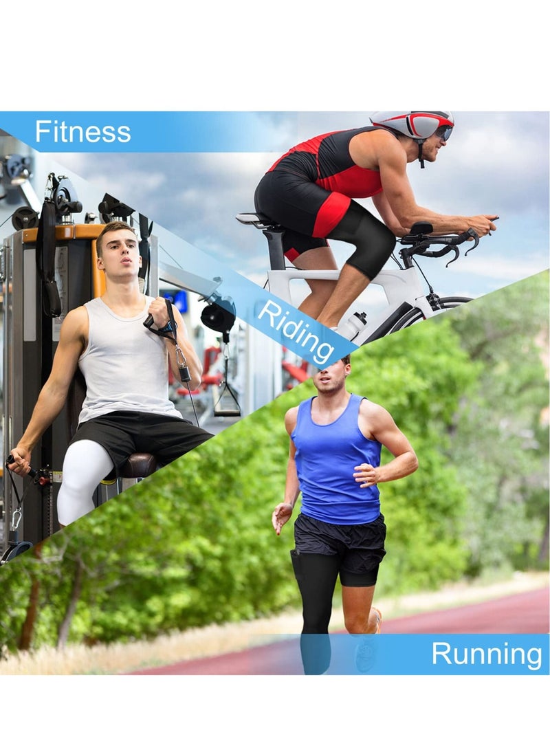 KASTWAVE 2 Pack Men's Compression Pants 3/4 One-Leg Tight Sports Base Leggings Basketball Running Size L - Image 5