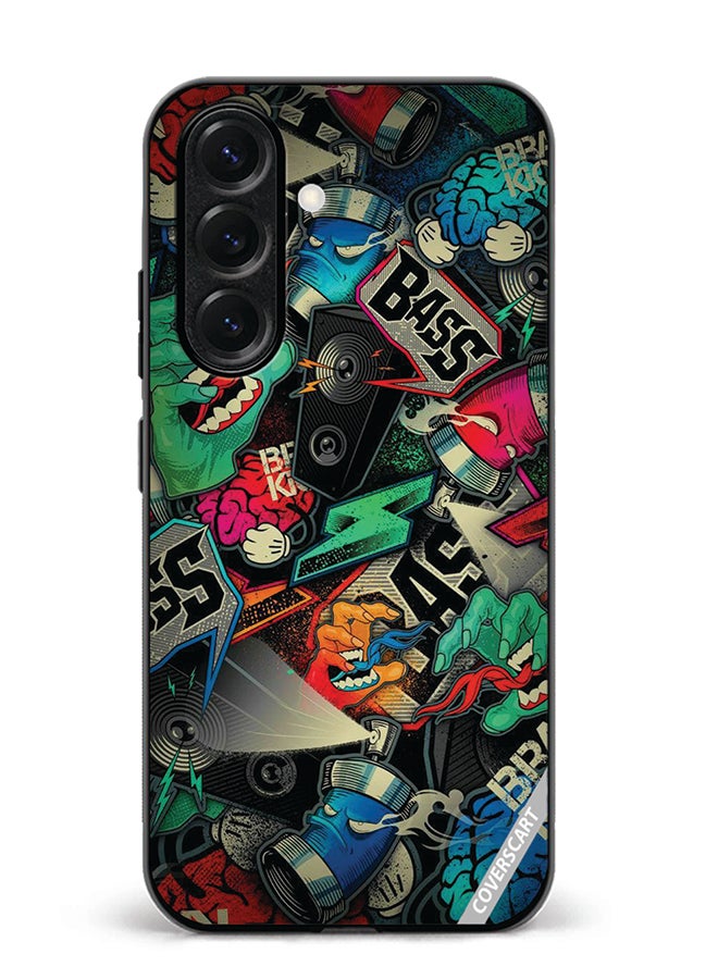 Protective Case Cover For Samsung Galaxy S25 Plus Bass Design Multicolour