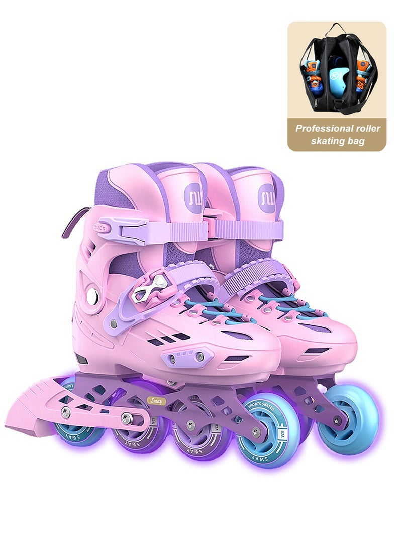 sway Kids Adjustable Roller Skates with Light Up Wheels, Outdoor Fitness Skates, Adjustable Roller Skates for Boys and Girls - Image 1