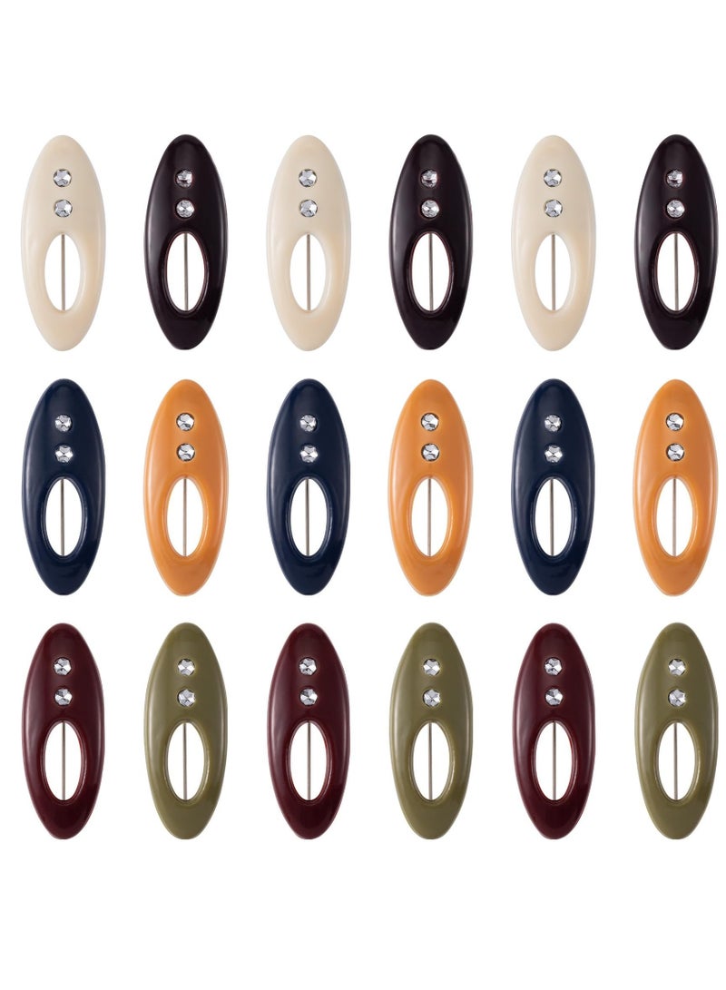 SOLARAE 36Pcs Hijab Pins, Assorted Scarf Safety Pins, Brooch Pins Scarf Pins Clips Safety Locking Baby Cloth Nappy Pin for Women Muslim Scarf Clothing(Hollow Mixed Color with Rhinestone) - Image 1