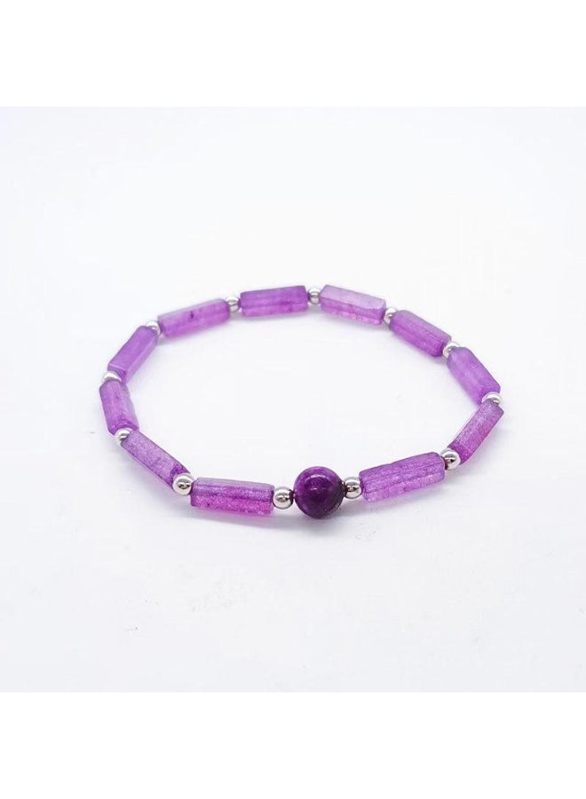 Generic Amethyst Body-purify Slimming Bracelet Natural Amethyst Bead Energy Bracelets for Women Used To Relieve Fatigue Lose Weight Gift 