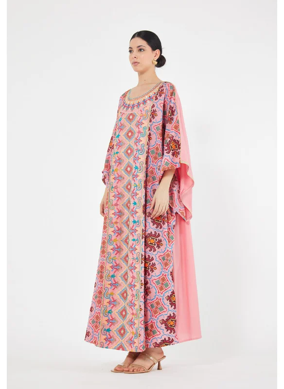 ذوق Scoop Neck Embroidered Jalabiya