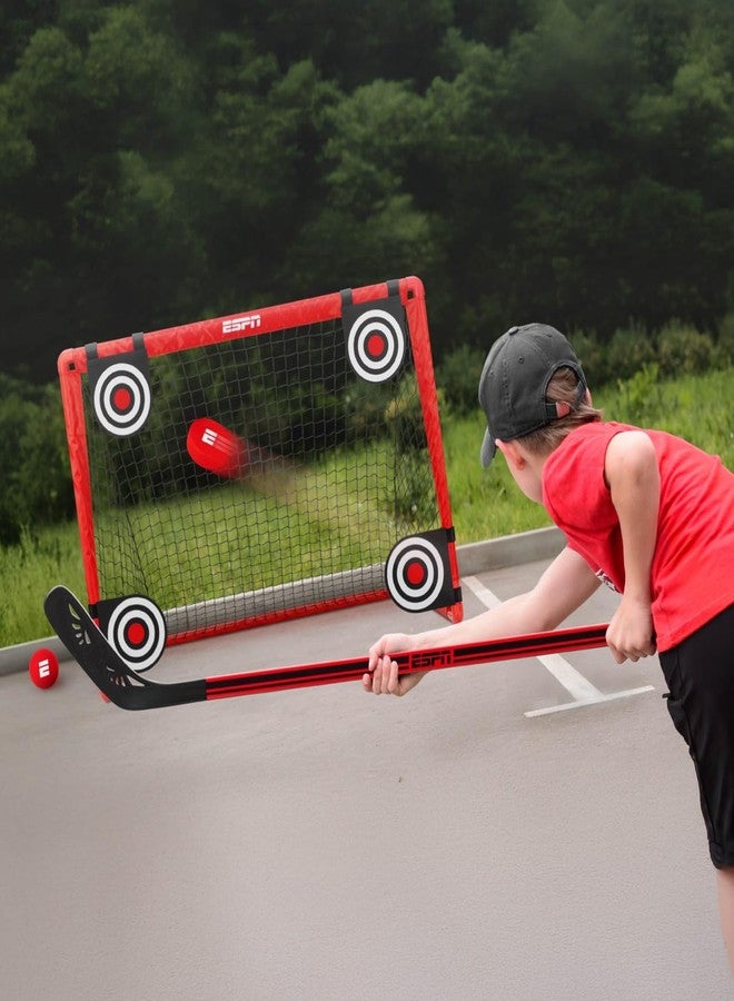 ESPN Street Hockey Training Set for Kids, Includes Net with Four Targets, Hockey Stick, Ball, and Puck for Outdoor Games - Image 5