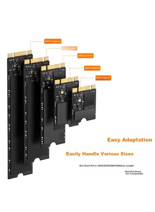Acasis M.2 Nvme Ssd Enclosure Dual Slot M.2 Type-c 3.1 Interface Solid State Drive External Enclosure For Laptop Computer Copy Array Ec-6605 - Image 2