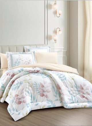 Comforter Set 6-Pcs King Size Printed Reversible Double Bed FIt 200 x 200 CM All Season Comforter With (350 GSM) Down Alternative Filling, Moon Mist - pzsku/Z50486A7B2F957BCA2EC8Z/45/_/1735031388/552bf7e1-82fd-4caa-bacd-82e6c6a49724