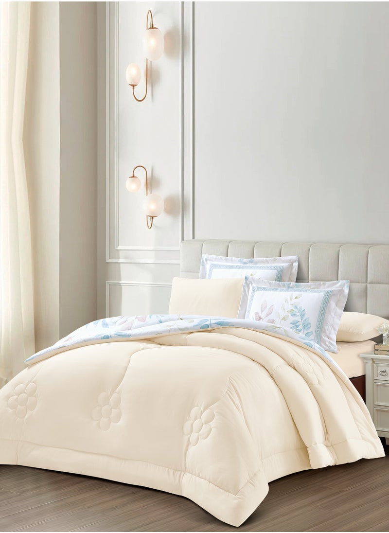 Comforter Set 6-Pcs King Size Printed Reversible Double Bed FIt 200 x 200 CM All Season Comforter With (350 GSM) Down Alternative Filling, Moon Mist - pzsku/Z50486A7B2F957BCA2EC8Z/45/_/1735031396/eaff8b4f-7b8d-42aa-a368-9e2840a17746