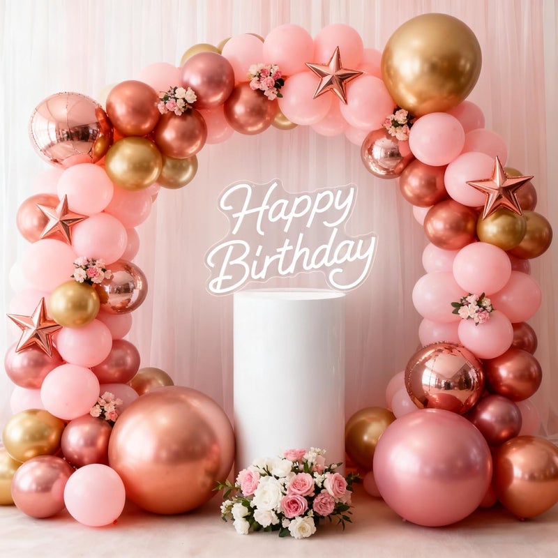 SLASA Happy Birthday LED Neon Sign 42x24 cm, Dimmable Wall Light for Party Decor - Image 2
