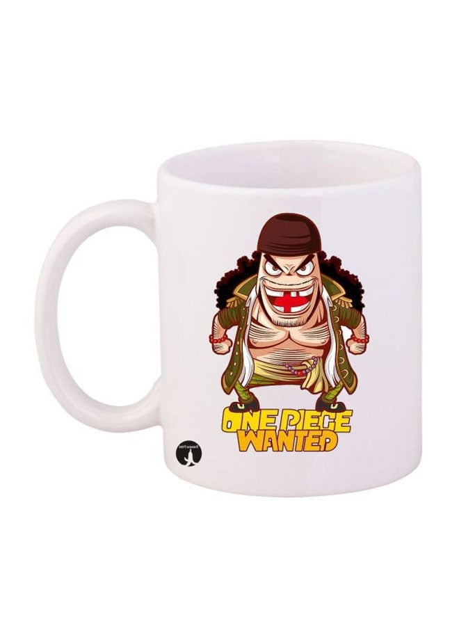 RYN Anime One Piece Printed Mug White/Green/Black 11ounce