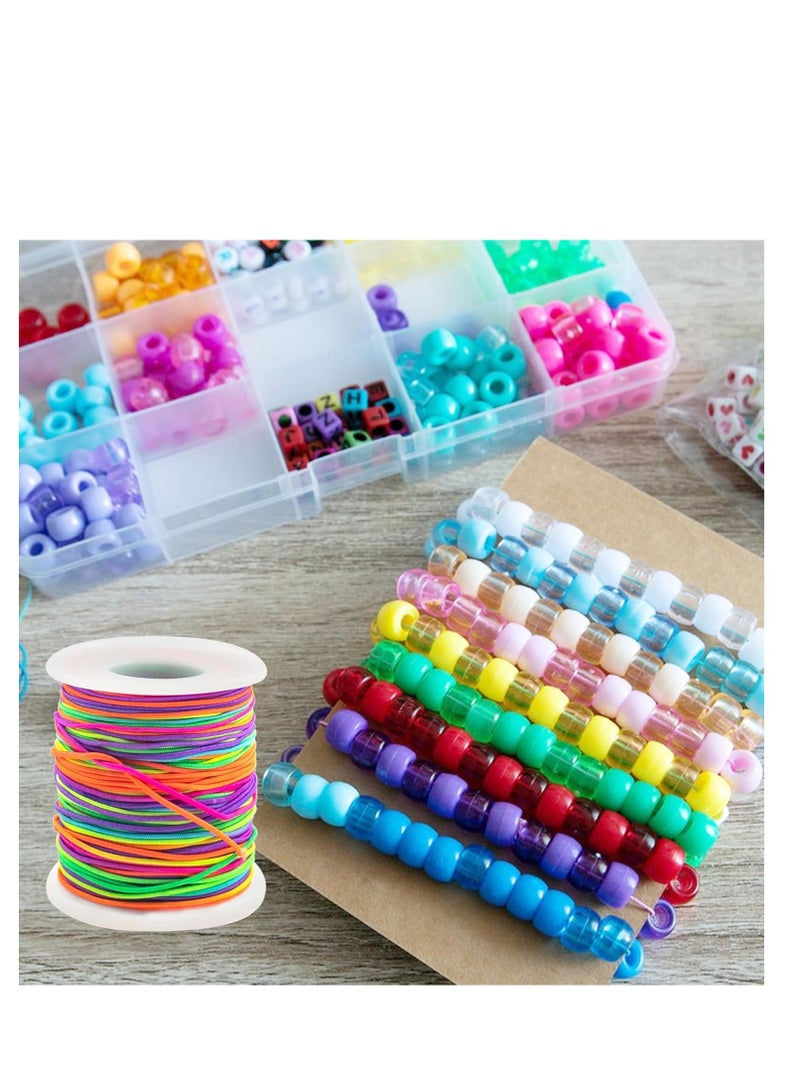 Capstro 1mm Rainbow Beading Cord – 164 FT Strong Nylon Thread for Bracelet & Jewelry Making | Multicolor Craft String for DIY Necklaces, Beads, Hair Accessories & Decorations - Image 4