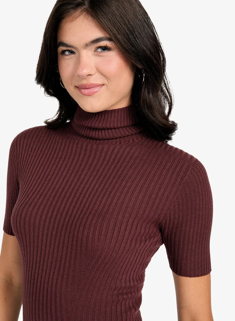 GUESS Short Sleeve Julia Seamless Sweater Mini Dress