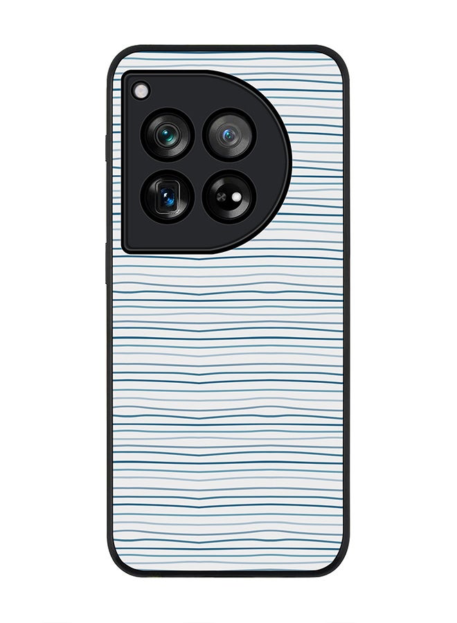 Stylizedd Rugged Black edge case for OnePlus 12R / OnePlus Ace 3 5G, Slim fit Soft Case Flexible Rubber Edges Anti Drop TPU Gel Thin Cover -  Shaky Lines - Image 1