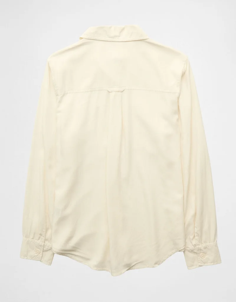 American Eagle  AE Bestie Long-Sleeve Button-Up Shirt for Women | Best Price UAE