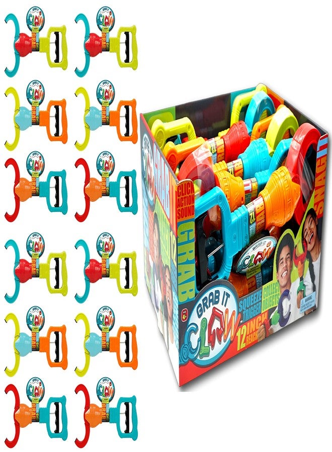JA-RU Grab It Claw Grabber Toy (12 Pack) – 12 Inch Robot Claw Grabber Pickup Tool for Kids, Hand Eye Coordination Toys, Robot Party Favors, Birthday Gifts & Classroom Prizes. 5617-12s - Image 1