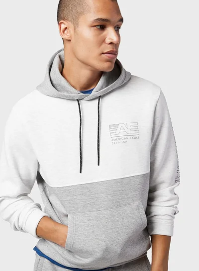 American Eagle Color Block Hoodie