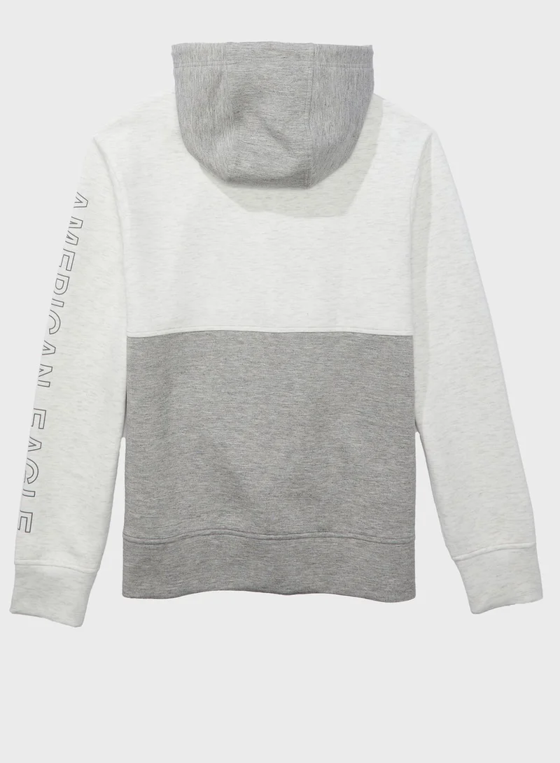 American Eagle Color Block Hoodie