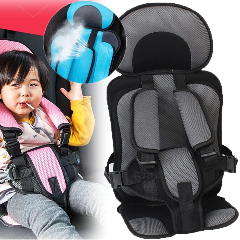 مقعد أمان جديد للأطفال من عام 2023، حزام أمان بسيط محمول للسيارة، واقي حزام أمان السيارة للأطفال من عمر 0 إلى 12 سنة (أسود، صغير)