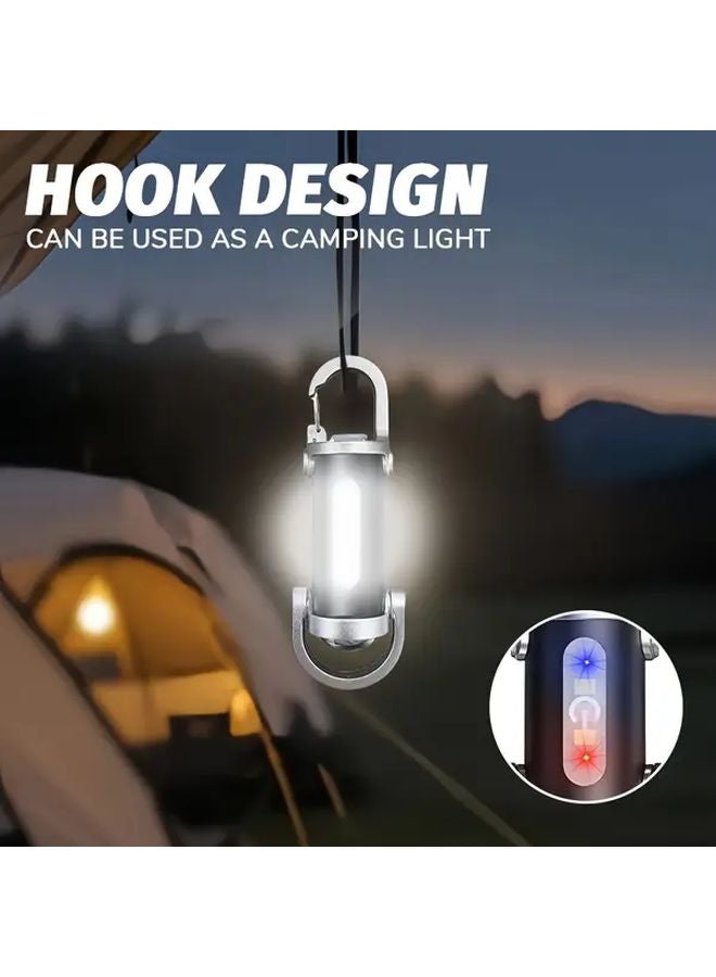 USB Rechargeable LED Keychain Light 7 Modes Portable Flashlight For Camping Emergency - Image 5