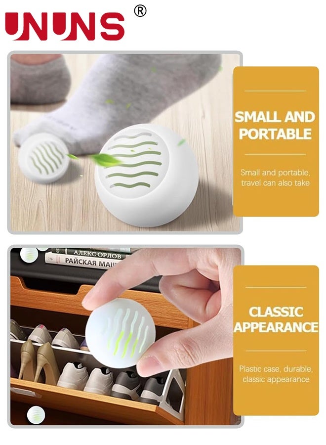UNUNS أقراص معطر الهواء، 30 قطعة كرات مزيل الروائح، تنظيف الهواء الصلب، كرات إزالة رائحة الأحذية، كرة معطر الهواء المنعشة للسيارة للخزائن والخزائن والأمتعة - Image 5