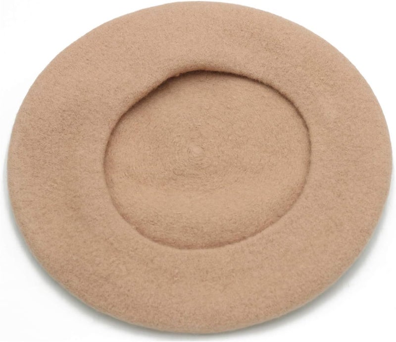 Wheebo Wool Beret Hat,Solid Color French Style Winter Warm Cap for Women Girls Lady - Image 4
