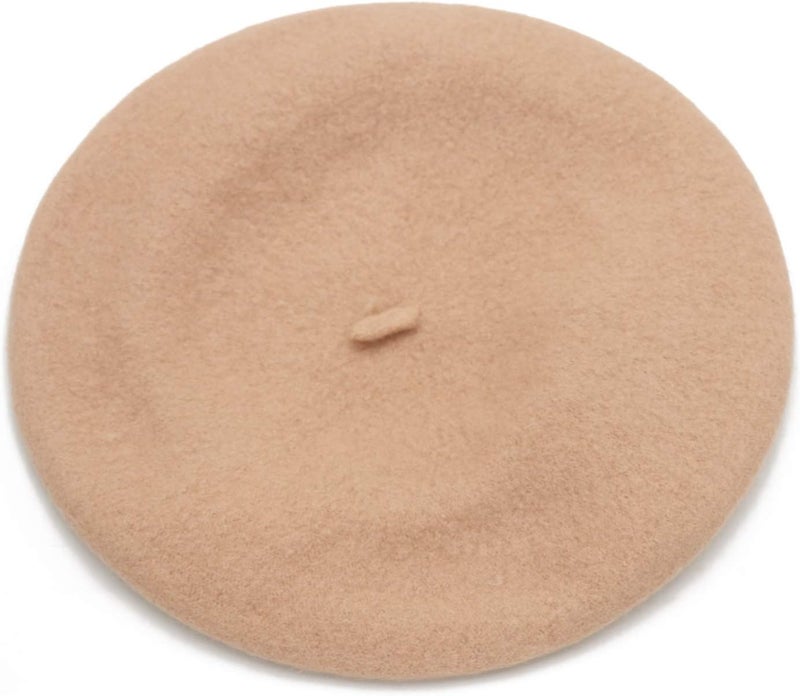 Wheebo Wool Beret Hat,Solid Color French Style Winter Warm Cap for Women Girls Lady - Image 3