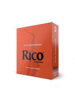 D'Addario Rico Saxophone Reeds - Reeds for Alto Saxophone - Thinner Vamp Cut for Ease of Play, Traditional Blank for Clear Sound, Unfiled for Powerful Tone - 2.5 Strength - Made in the USA - 10-Pack - pzsku/Z5048C9E59781411F088AZ/45/_/1740118111/da043148-84b2-40ee-b7bd-0c39268075ca