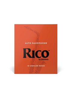 D'Addario Rico Saxophone Reeds - Reeds for Alto Saxophone - Thinner Vamp Cut for Ease of Play, Traditional Blank for Clear Sound, Unfiled for Powerful Tone - 2.5 Strength - Made in the USA - 10-Pack - pzsku/Z5048C9E59781411F088AZ/45/_/1740118114/d9cb8cd7-6b78-4283-ad20-45ae5a1267e4