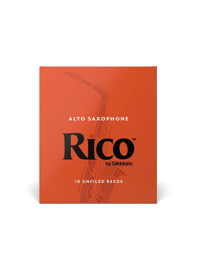 D'Addario D'Addario Rico Saxophone Reeds - Reeds for Alto Saxophone - Thinner Vamp Cut for Ease of Play, Traditional Blank for Clear Sound, Unfiled for Powerful Tone - 2.5 Strength - Made in the USA - 10-Pack  - Image 2