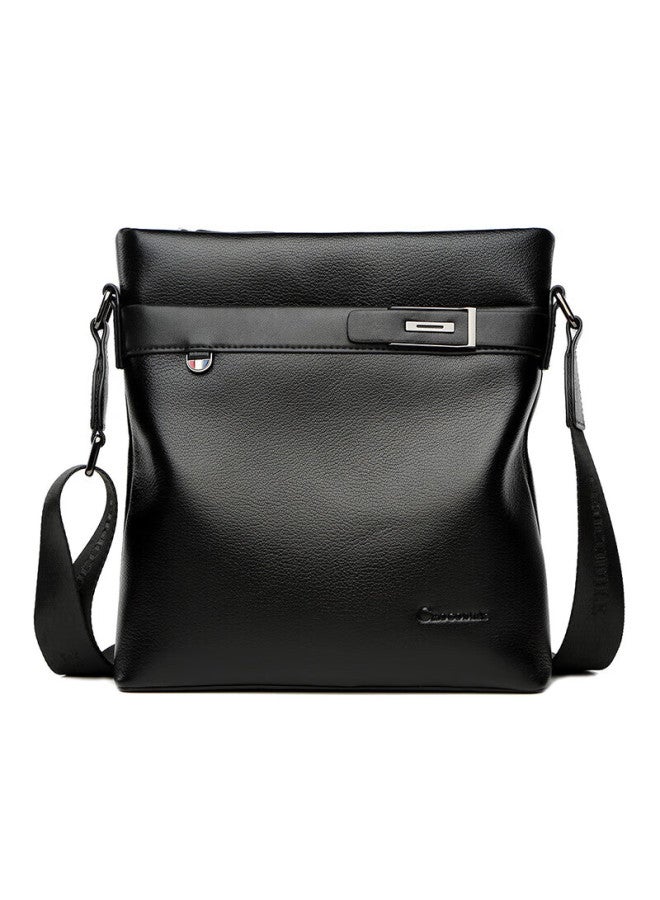 Crocodile New Year Gift, Top-grain Leather Shoulder Bag, Men's Crossbody Bag, Business Casual Men's Bag, Birthday Black - Image 4