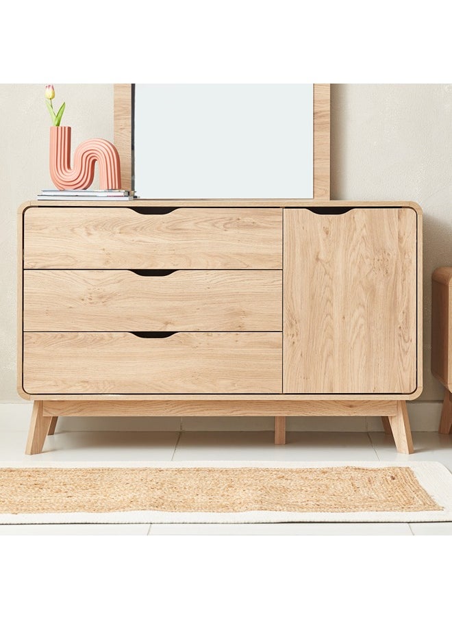 Home Box Nordica 3-Drawers Dresser Without Mirror 76 x 120 x 45 cm  - Image 1
