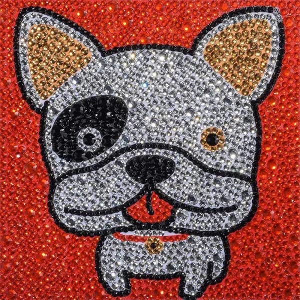 ArtBee DIY Diamonds Cartoon Painting Mosaic Art Crafts (White Dog)