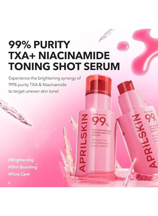 APRILSKIN TXA Niacinamide Toning Shot 99 Spicule Facial Serum｜Skin Booster Serum｜99% High-Purity Tranexamic Acid 3% + Niacinamide 5% for Uneven Skin Tone, Pore Care｜Korean Skin Care｜1.01 fl. oz. - Image 2
