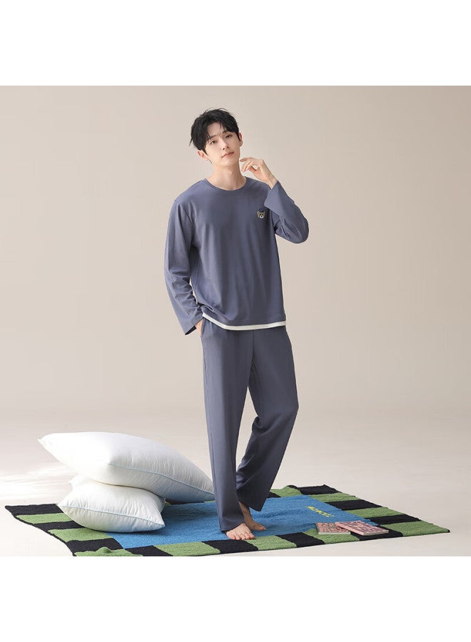 Fenteng Couples Pajamas Women 100% Cotton Spring Autumn New Long Sleeve Casual Relaxed Men's Homewear Set - Image 2