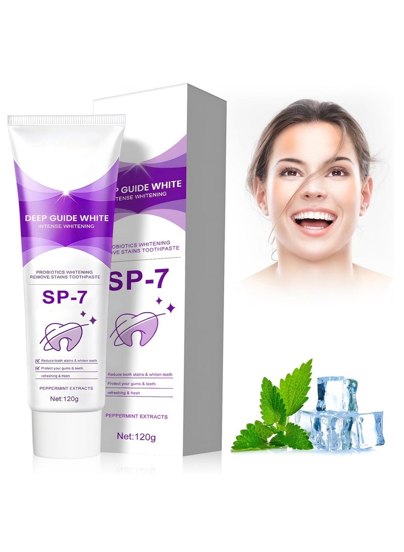EELHOE Sp-7 Probiotic Whitening Toothpaste, Brightening & Stain Removing Toothpaste, SP-7 Natural Tooth Whitener, SP-7 Whitening Toothpaste, Deeply Cleaning Gums,Removes Tooth Stains,Fresh Breath (1pcs) - Image 1