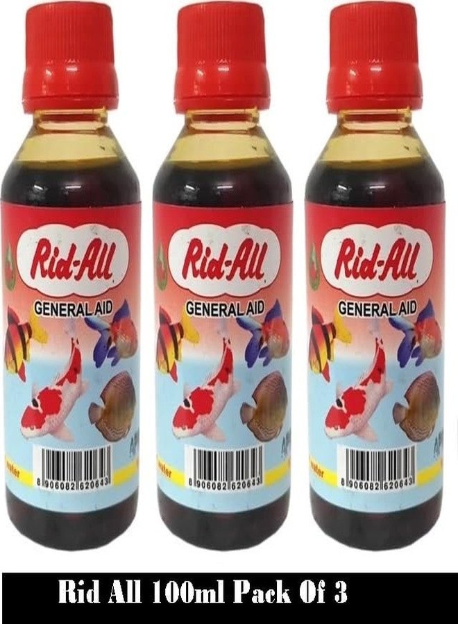 ALLY AQUA Rid All General Aid Aquarium Liquid (300 ml) 100 ml Each Set of 3 - Image 2