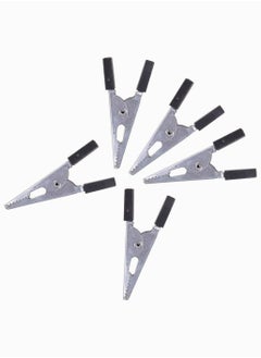 Y&D Alligator Clip, SYOSI Iron Clip Test with Sheath, Wire Ground Power Conductive 52MM Thick Iron, Cage Parrots Birds Prevent Escape Metal Safety Door Lock Accessories, Large 5Pcs  - Image 4