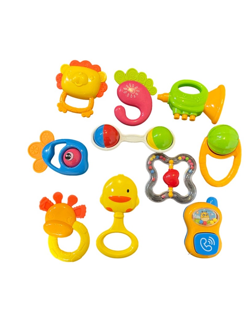 طقم خشخيشات للأطفال 5 قطع، متعددة الألوان، بأشكال مختلفة - أشكال متنوعة - Image 1