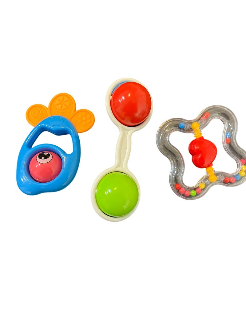 طقم خشخيشات للأطفال 5 قطع، متعددة الألوان، بأشكال مختلفة - أشكال متنوعة - Image 5