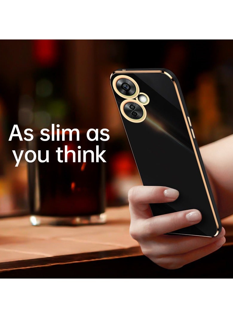 OnePlus Nord CE 3 Lite 5G Black Mobile Phone Case Cover, Luxury Plating Soft Back Cover, Raised Full Camera Protection - Image 2
