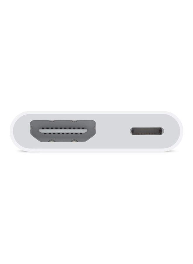 NIBEMINENT - Lightning To HDMI Digital AV Adapter For Apple White - Image 1