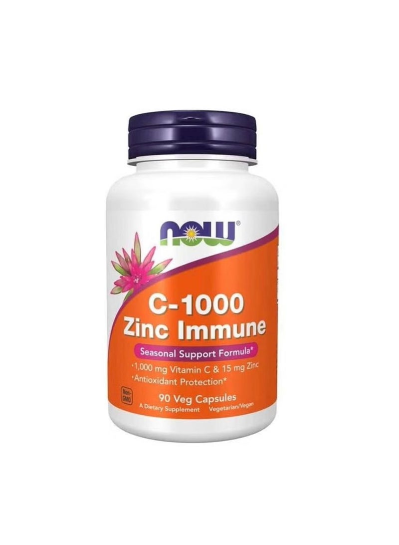 NOW C1000 ZINC IMMUNE CAP 90 S - Image 1