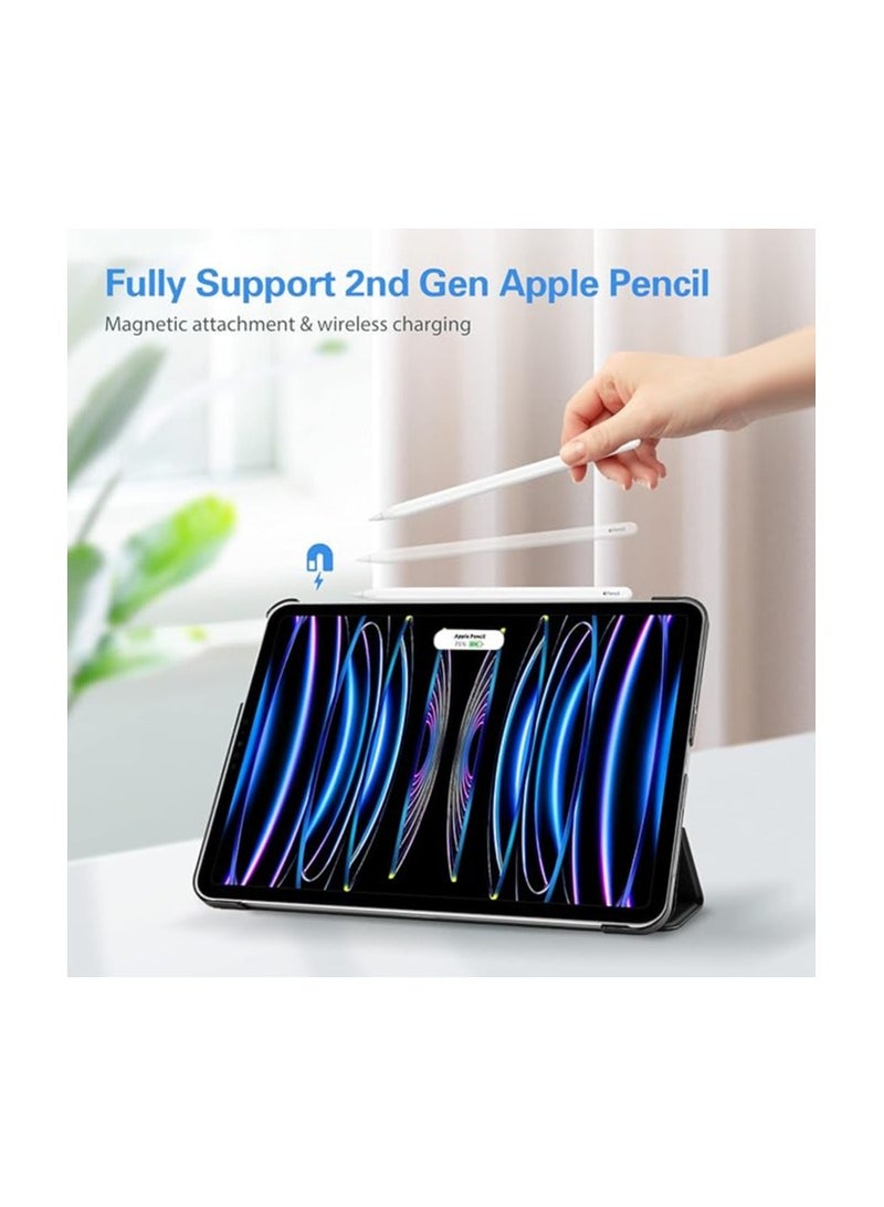 برو كيسيز حافظة iPad Pro 11 بوصة 2022/2021/2020/2018، غطاء خلفي صلب نحيف لجهاز iPad Pro 11 بوصة الجيل الرابع 2022/الجيل الثالث 2021/الجيل الثاني 2020/الجيل الأول 2018 - أسود - Image 4