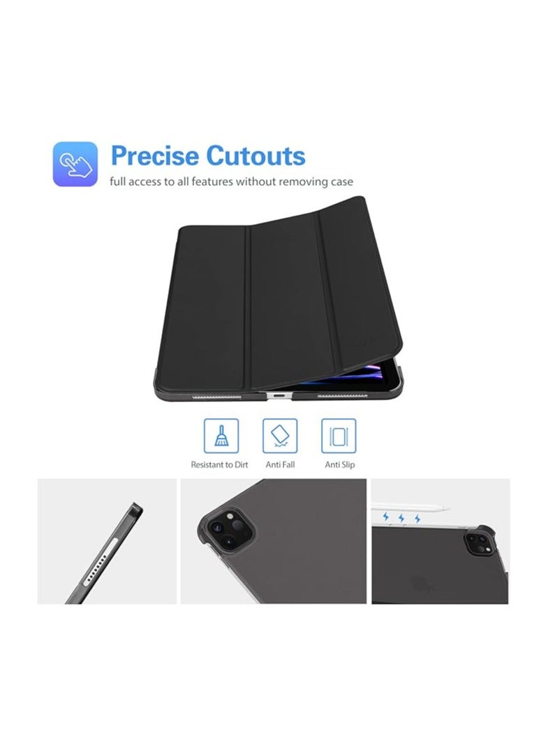 برو كيسيز حافظة iPad Pro 11 بوصة 2022/2021/2020/2018، غطاء خلفي صلب نحيف لجهاز iPad Pro 11 بوصة الجيل الرابع 2022/الجيل الثالث 2021/الجيل الثاني 2020/الجيل الأول 2018 - أسود - Image 2