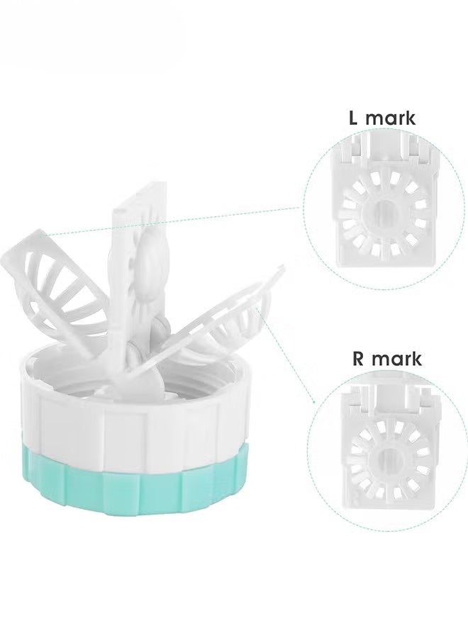 5 Pieces Contact Lens Cases Manually Contact Lens Washer Cleaner Portable Rotation Contact Lens Cleaning Container Contact Lens Soak Storage Kit for Travel Home - Image 3
