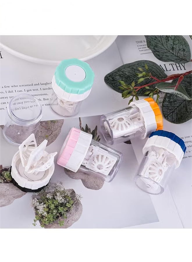 5 Pieces Contact Lens Cases Manually Contact Lens Washer Cleaner Portable Rotation Contact Lens Cleaning Container Contact Lens Soak Storage Kit for Travel Home - Image 5