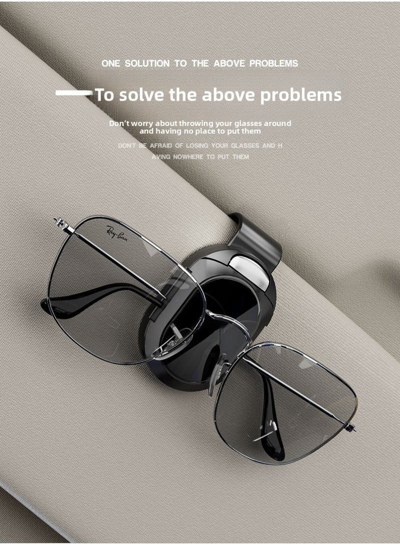 Generic Sunglasses Frame & Glasses Storage Clip - Fastener hooks for visors, perfect for cars, SUVs, and trucks - Organize your glasses in a sleek, accessible, durable design - Ideal for sunglasses, reading glasses, and more  - Image 4