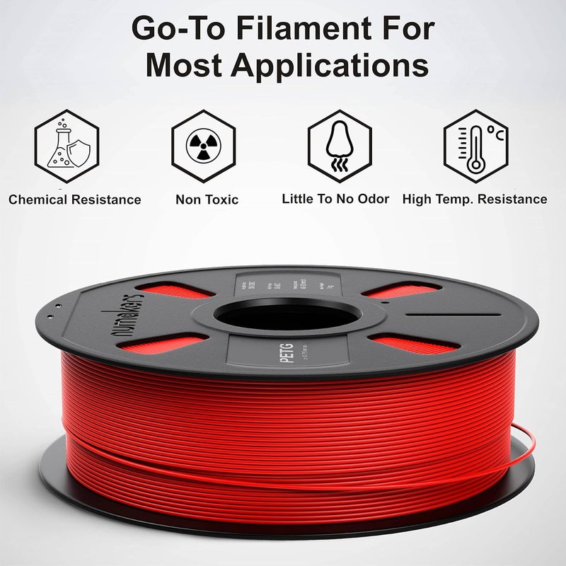 NUMAKERS New Parent Listing PETG Filament (Nuclear Red) - Image 3