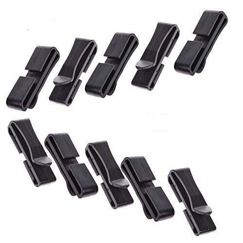 LUTIONS Cuziss Pack 10pcs Webbing Ending Clip Quick Slip Keeper Connect Buckle Backpack Adjusting Strap Black (1") - Image 5